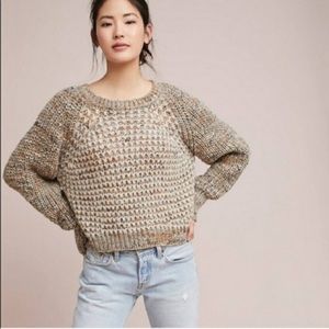 Moth Anthropologie Hillwalk Chunky Knit Sweater